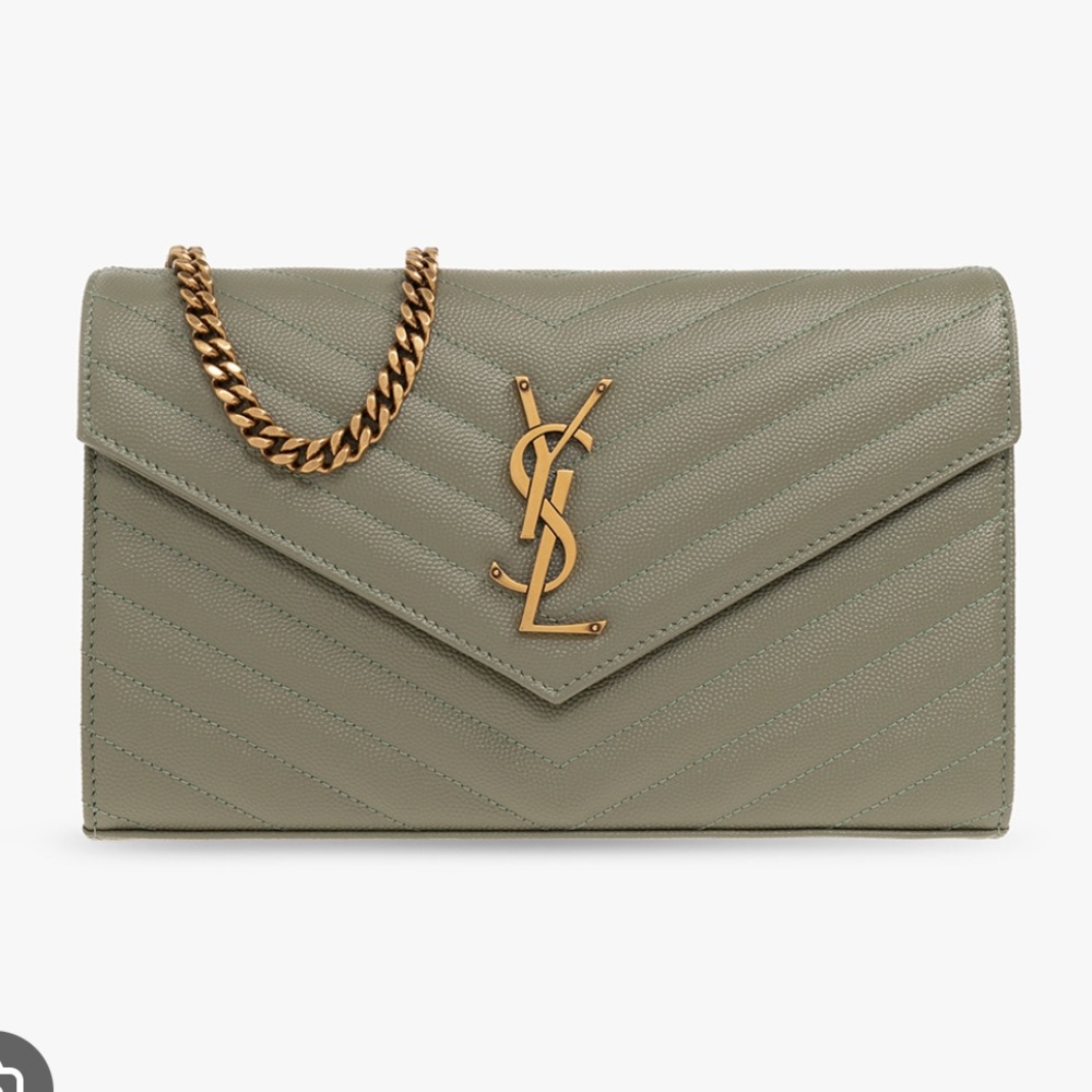 Ysl green wallet on chain cassandre - Picture 4 of 8